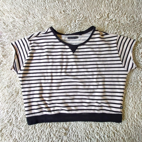 William Rast striped short sleeve shirt- size large - Picture 1 of 6